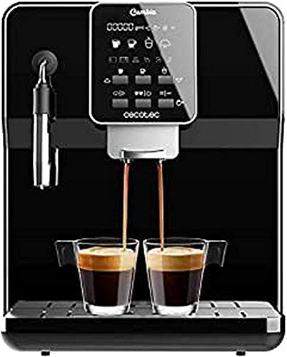 Cecotec cafetera megautomática Power Matic-ccino 6000 Serie Nera. 19 Bares,1-2 cafés, Sistema de rápido Calentamiento, Pantalla LCD, depósito café 250 gr, Molinillo Integrado, 1350 W