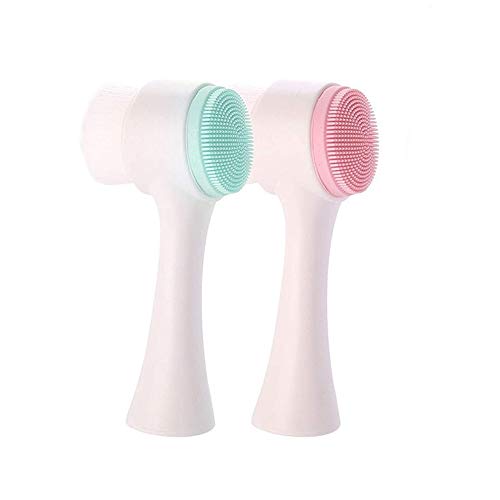 Cepillo De Limpieza Facial Manual, 2 Pcs Cepillo De Limpieza Cepillo Exfoliante, Silicona, Quitar Puntos Negros Para Mujer, Para Limpia Poros Facial Cuidado De La Piel