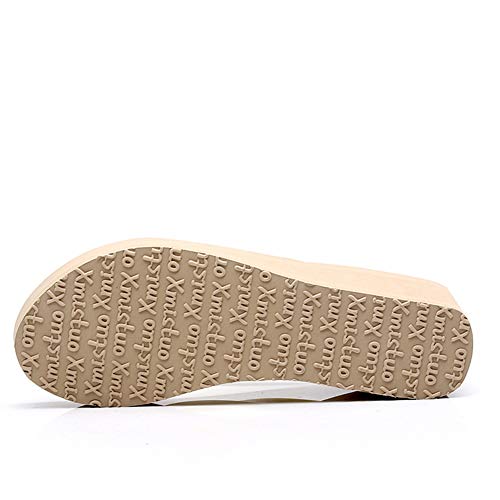 Chancletas Mujer，Sandalias De Verano de Suela Gruesa Antideslizantes,B,37-38EU/5-5.5UK