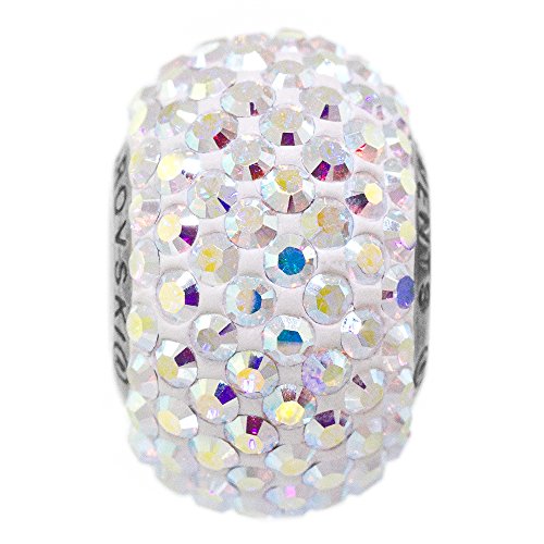 Charm para Mujer Compatible Pulsera Pandora de la Marca Swarovski. abalorio de Cristal y Acero Inoxidable