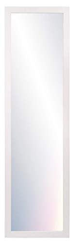 Chely Intermarket- Espejos de Pared Cuerpo Entero 35x130cm (Marco Exterior 42x137cm)(Blanco-Liso) MOD-128 Salón, recibidor, Comedor, Dormitorio, Acabado Elegante, Ideal para decoración