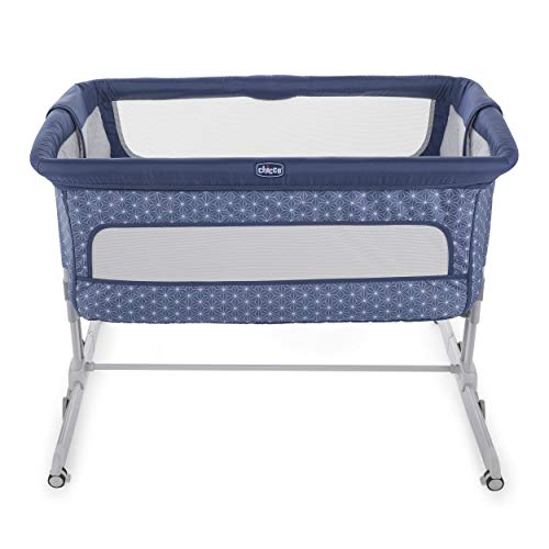 Chicco Next 2 Me Dream - Cuna de colecho con anclaje a cama, balancín y 11 alturas, Azul (Navy)