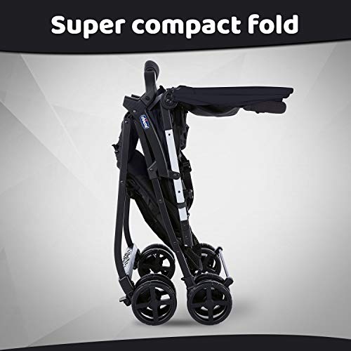 Chicco Ohlala 2 - Silla de paseo ultra ligera y compacta, fácil conducción, solo pesa 3,8 kg, color negro (Black Night)