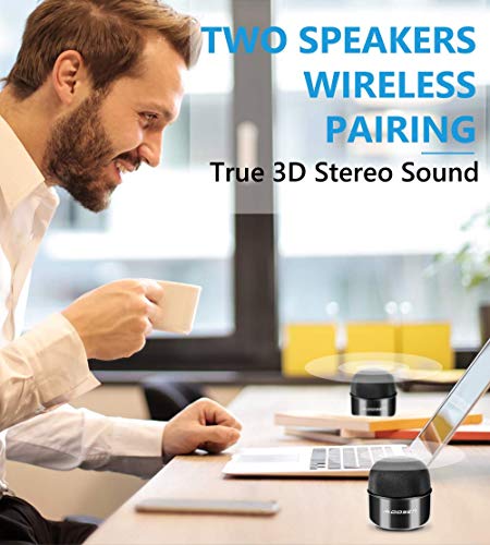 【Cierto Sonido estéreo】 moosen Two Speakers Pairing Form HD Surround Sonido Estéreo Altavoz Bluetooth, TWS Altavoz Bluetooth Inalámbrico Portátil para Casa Partido Película TV Outdoor - 2 Pack