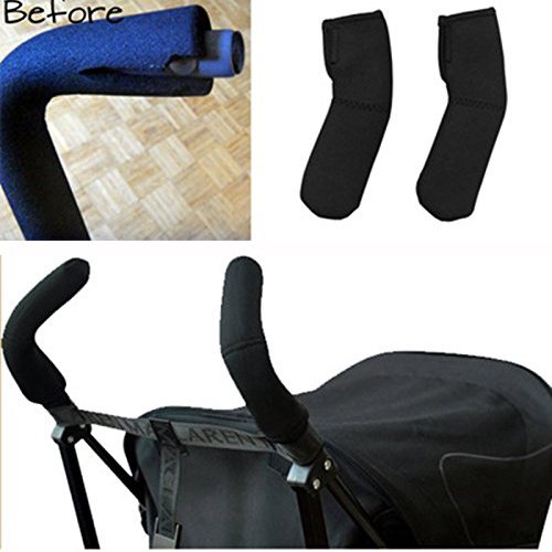 Cisixin 2pcs Fundas Protectoras en Neopreno, Black Doble Funda de Mando para Carrito