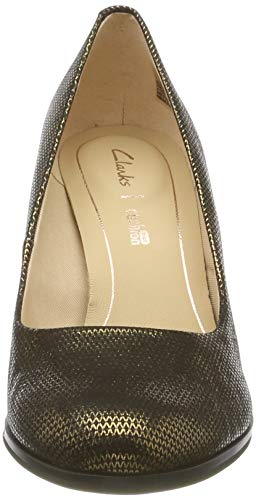 Clarks Kaylin Cara, Zapatos de Tacón para Mujer, Plateado (Bronze Metallic Bronze Metallic), 40 EU