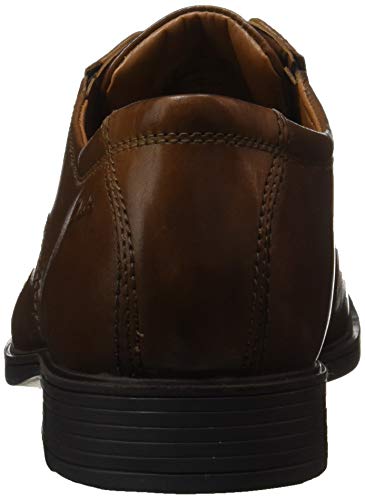 Clarks Tilden Cap, Zapatos de Cordones Derby para Hombre, Marrón (Dark TanLea), 44 EU