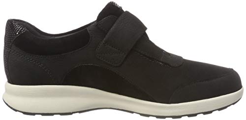 Clarks Un Adorn Lo, Zapatos de Cordones Derby para Mujer, Negro (Black Combi), 38 EU