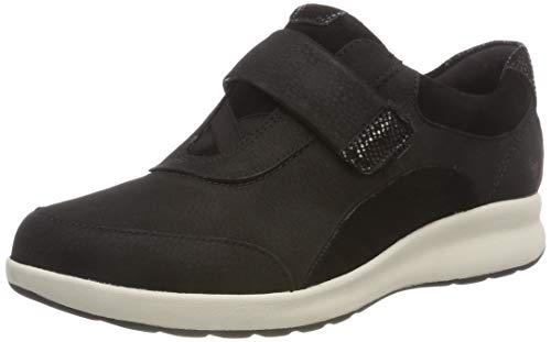 Clarks Un Adorn Lo, Zapatos de Cordones Derby para Mujer, Negro (Black Combi), 38 EU