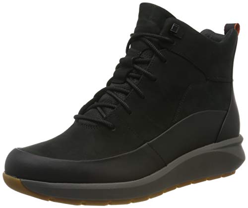 Clarks Un Venturehi, Botines para Mujer, Negro (Black Combi Black Combi), 38 EU