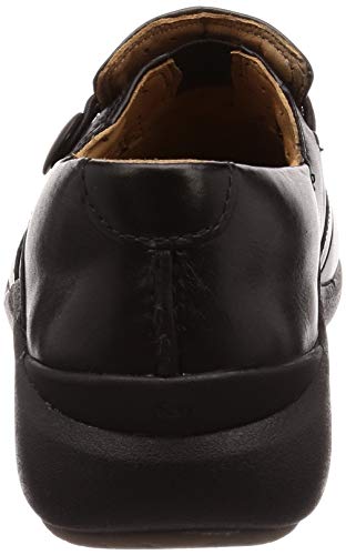 Clarks Un.loop2 Walk, Mocasines para Mujer, Negro (Black Leather Black Leather), 37.5 EU