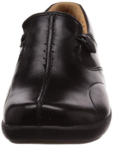 Clarks Un.loop2 Walk, Mocasines para Mujer, Negro (Black Leather Black Leather), 37.5 EU