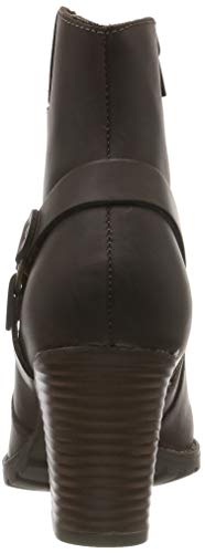 Clarks Verona Rock, Botas Plisadas para Mujer, Marrón Oscuro, 36 EU