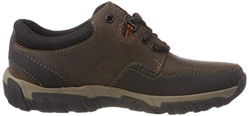 Clarks Walbeck Edge II, Zapatos de Cordones Derby para Hombre, Marrón (Brown Leather), 45 EU