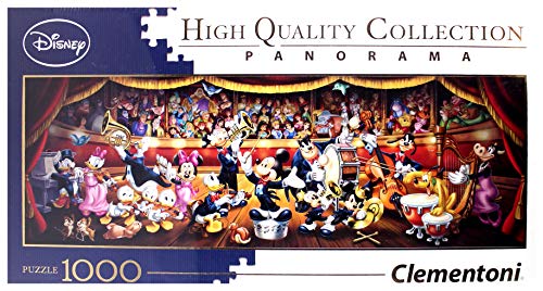 Clementoni-39445 Orchestra Puzzle 1000 Piezas Panorama Disney Orquesta, Multicolor, pezzi (39445.6)