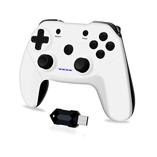 Clevo Mando para PC, Mando PC Gaming 2.4G Bluetooth Mando Inalámbrico Vibración Dual Compatible para PC/PSC/Android/TV Box (OTG Función