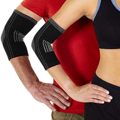 Codera de Compresión en Algodón, Soporte para Artritis, Tendinitis, Epicondilitis, Dolores Articulares. Deportiva; para Tenistas y Golfistas, Crossfit, Voleibol, Calistenia. Unisex Antialérgico.