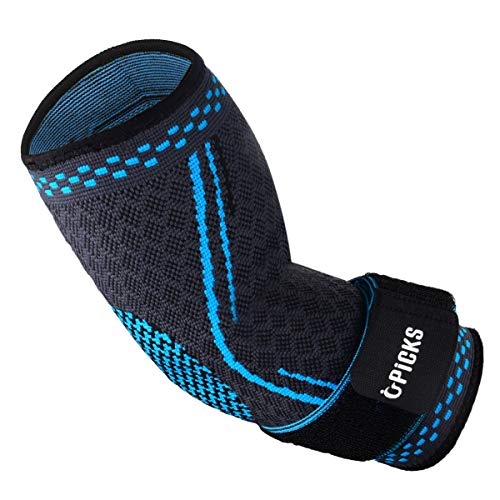 Codo deportivo Brace Manga de compresión Soporte para brazo Manga elástica con correa para golfista, Tenis, Levantamiento de pesas, Tendinitis, Artritis, Alivio del dolor, Recuperación/Tamaño M