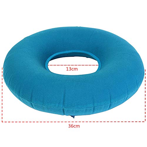 Cojín inflable Redondo para aliviar la presión de Hemorroides y Pilotes dona ortopédica Almohada Medica Redondo de Anillo Apta para sillas de ruedas, asientos de coche, casa