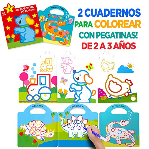 Coleset Manualidades Niños 3 Años Pinturas para Niños Ceras de Colores Rotuladores Lapices Entretenimiento Libros Colorear Niños 2 Años Cuadernos Colorear Niños Dibujos Colorear Papeleria Infantil