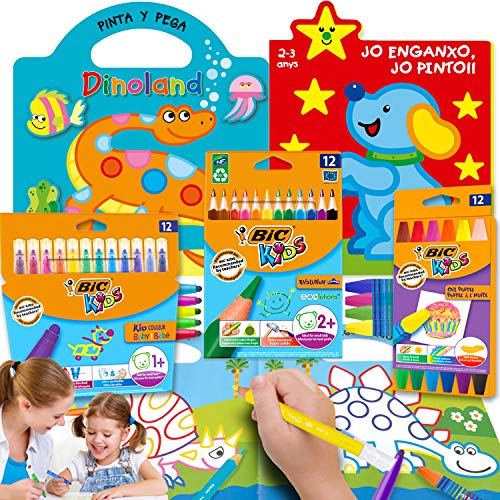 Coleset Manualidades Niños 3 Años Pinturas para Niños Ceras de Colores Rotuladores Lapices Entretenimiento Libros Colorear Niños 2 Años Cuadernos Colorear Niños Dibujos Colorear Papeleria Infantil