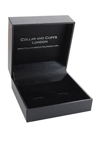 COLLAR AND CUFFS LONDON - Gemelos Caja DE Regalo - Transportador - Latón - Color Plata - Ingeniero Matemáticas Física Ciencia Profesor