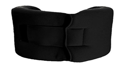 Collarín cervical ortopédico blando; soporte para el cuello, Alivio del Dolor y la Presión en la Columna Vertebral; para vértebras cervicales; 100% algodón Medium Negro