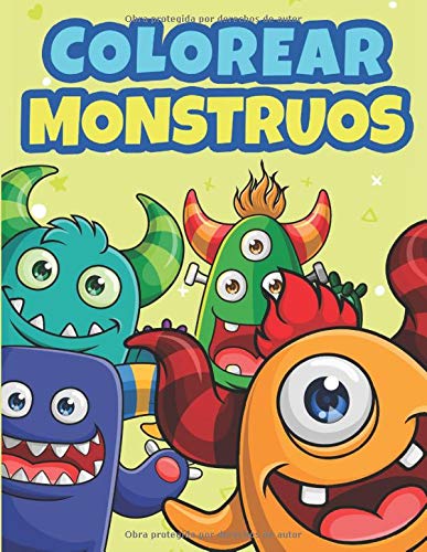 Colorear Monstruos: Libro de Colorear para Niños de 3 a 10 Años