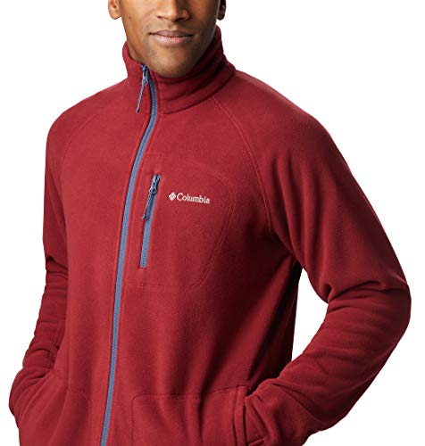 Columbia 1420421, Chaqueta Forro Polar Hombre, Rojo (Red Jasper, Dark Mountain), L