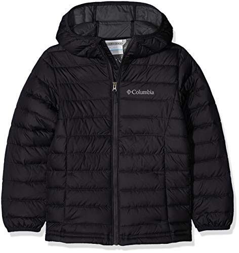 Columbia Youth Powder Lite Chaqueta con Capucha para niño, Niños, Negro, XS