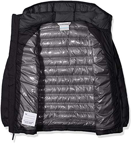 Columbia Youth Powder Lite Chaqueta con Capucha para niño, Niños, Negro, XS