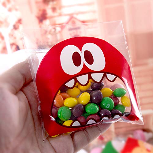 Comius Bolsa De Dulces, 400 Pcs Bolsitas Caramelos Plástico Celofán Autoadhesivas Bolsas Galletas Para Regalo Dulces Fiesta Navidad Cumpleaños DIY Regalo Bolsa (10 Centimeter × 10 Centimeter)