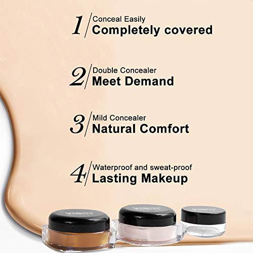 Concealer,Corrector de Tatuaje,Cicatriz Profesional Tatuaje Corrector Corrector de Piel Impermeable Crema de Camuflaje Cosmética Conjunto crema