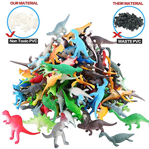 conjunto de 72 piezas de Juguete de Mini Dinosaurio, Material de Seguridad.Juego de Juguetes de Dinosaurio del Mundo Zoológico para Chicos, Adornos para Pasteles, Favoritos para Fiesta