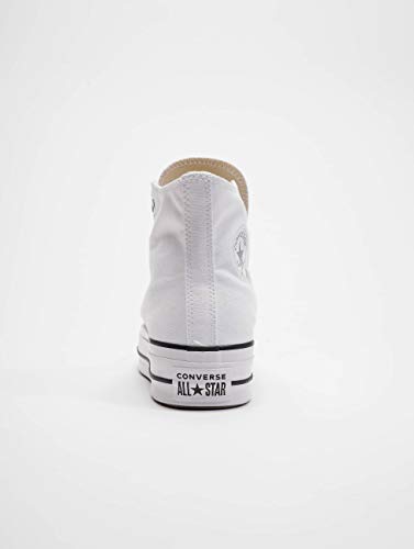 Converse Chuck Taylor CTAS Lift Hi, Zapatillas para Mujer, Blanco (White/Black/White 102), 37 EU