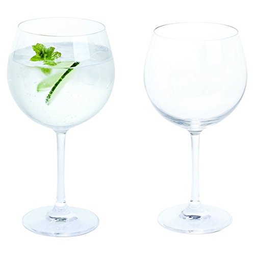 Copa para gintonic de la marca Bar Amigos. Copa redonda con tallo de cristal grande de 650 ml. Hecha de cristal sin plomo. Se puede lavar en el lavavajillas. Dos unidades