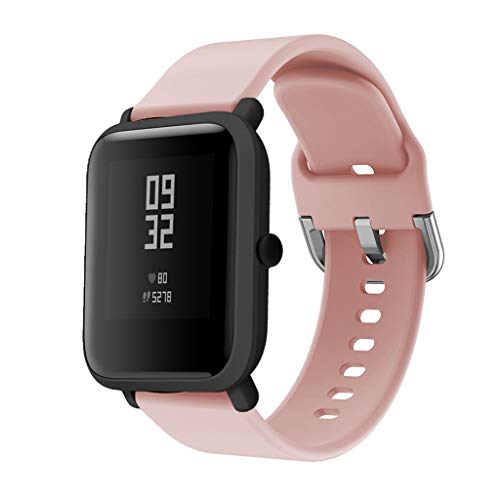 Correa Compatible con xiaomi huami amazfit bip Youth Reloj，riou Pulseras de Repuesto Correa de Recambio Brazalete Extensibles para xiaomi huami amazfit bip smartwatch