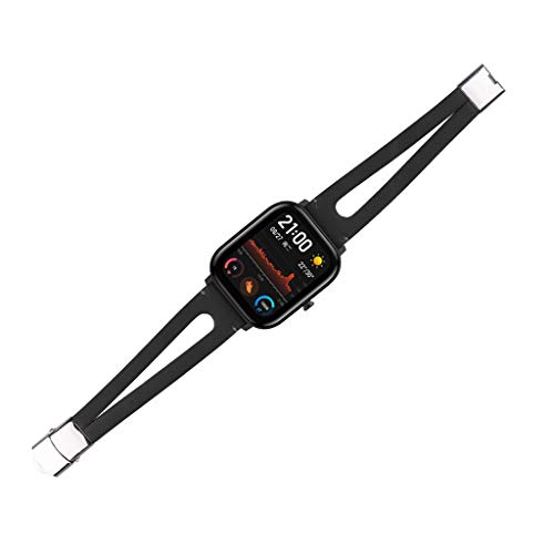 Correa Compatible con Xiaomi Huami Amazfit GTS ，riou Correa de Reloj de Pulsera de Cuero Retro de Repuesto para Reloj Inteligente Compatible con Huami Amazfit GTS