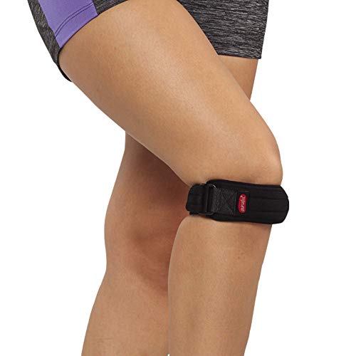 Correa de apoyo para el tendón rotuliano, alivio del dolor de rodilla con correa de silicona ajustable para hombres y mujeres, tendinitis, correr, senderismo, fútbol, voleibol, sentadillas