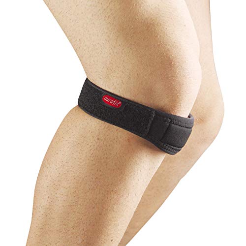 Correa de apoyo para el tendón rotuliano, alivio del dolor de rodilla con correa de silicona ajustable para hombres y mujeres, tendinitis, correr, senderismo, fútbol, voleibol, sentadillas