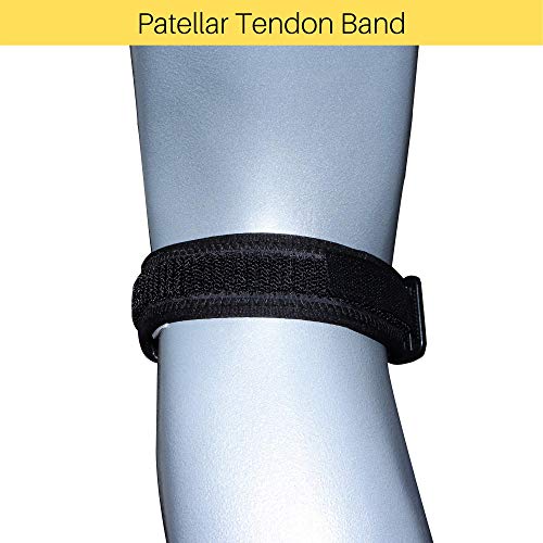 Correa de apoyo para el tendón rotuliano, alivio del dolor de rodilla con correa de silicona ajustable para hombres y mujeres, tendinitis, correr, senderismo, fútbol, voleibol, sentadillas