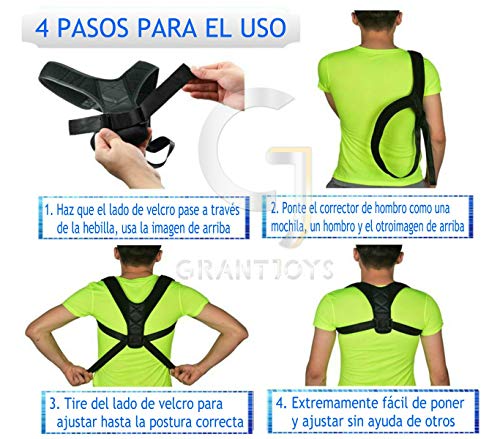 Corrector de Postura Recta Hombro, Correccion Enderezar Espalda, Protector Inmovilizador Clavicula, Reduccion Dolor Cuello para Hombre y Mujer Ejercicio Fitness Gimnasio 