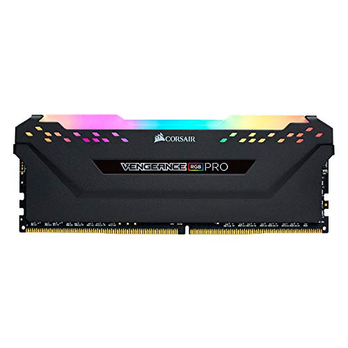 Corsair Vengeance RGB Pro Módulo de Memoria de Alto Rendimiento 16GB, 2 x 8GB DDR4 3200MHz XMP 2.0 C16, Iluminación LED RGB, Negro