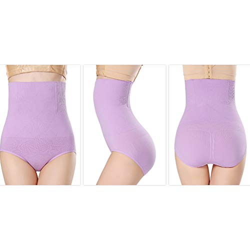 Corsé La Alta Cintura sección Ligera Mujer Postnatal de plástico de la Cintura Cadera Pierde Peso Quema de Grasas del Abdomen No Trace Entrenador XMJ (Color : Purple, Size : XL)