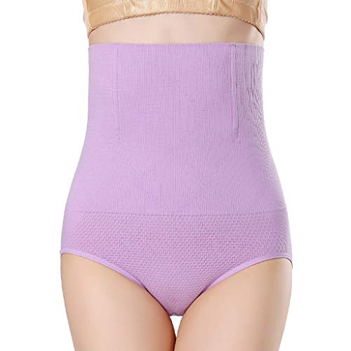 Corsé La Alta Cintura sección Ligera Mujer Postnatal de plástico de la Cintura Cadera Pierde Peso Quema de Grasas del Abdomen No Trace Entrenador XMJ (Color : Purple, Size : XL)