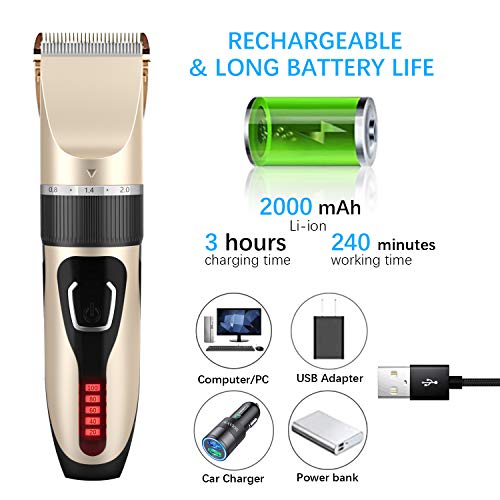 Cortapelos Hombres, Oudekay Cortapelos Profesional Hombres Máquina Cortar Pelo Kit, Barbero Profesional Electrico Cortador, Ortadora de Pelo Recargable, Cortadora de Pelo Inalámbrica de Pantalla LED