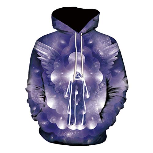 Cosas Divertidas Camisas Streewear Mode 3D Impresión Abstracta Hoody Manga Larga Parejas Sudaderas con Capucha Sudaderas con Capucha para Hombres M