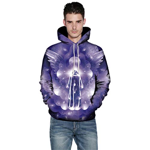 Cosas Divertidas Camisas Streewear Mode 3D Impresión Abstracta Hoody Manga Larga Parejas Sudaderas con Capucha Sudaderas con Capucha para Hombres M