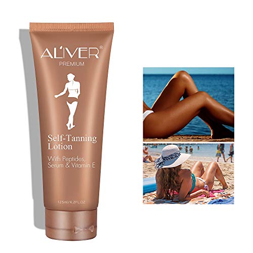 Crema Bronceadora Crema Hidratante de Auto Bronceado Loción Biológica y Natural de Desarrollando un Hale y Bronceado Rastros Sin Oro en el Cuerpo de la Cara 100 ml