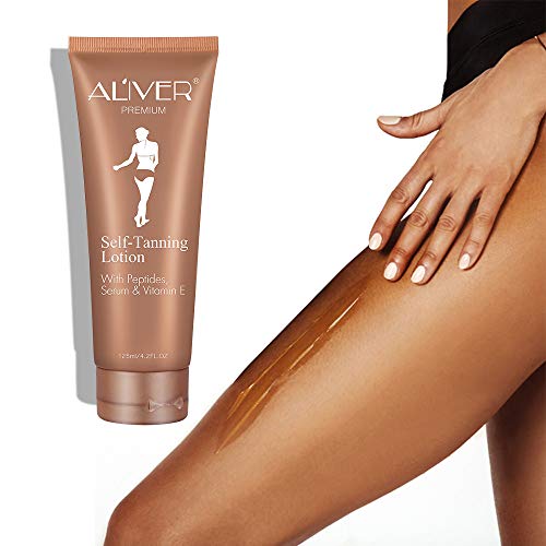 Crema Bronceadora Crema Hidratante de Auto Bronceado Loción Biológica y Natural de Desarrollando un Hale y Bronceado Rastros Sin Oro en el Cuerpo de la Cara 100 ml